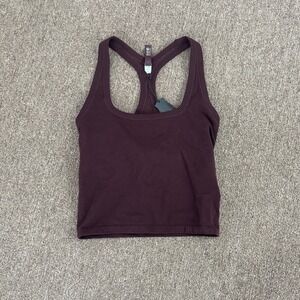 SKIMS Vintage Seamless Racerback Tank Currant TP-TNK-5160W Womens Medium